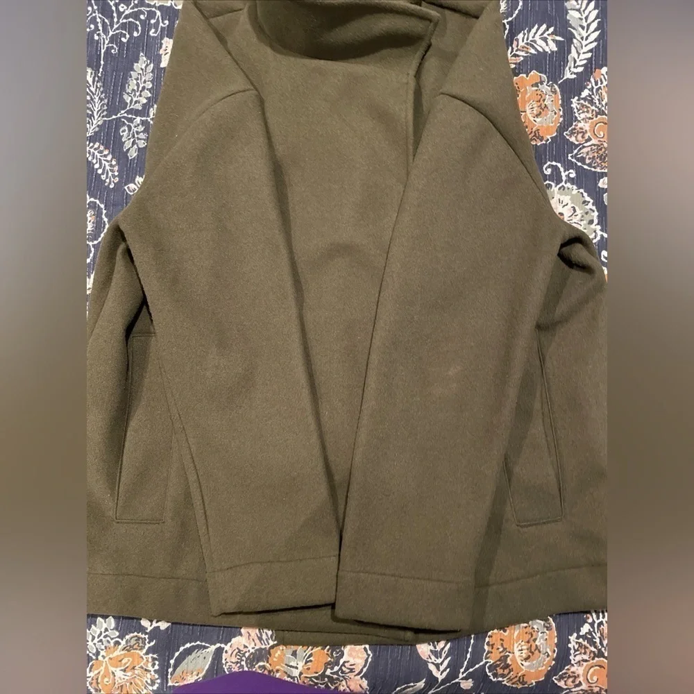 Banana Republic Factory Melton Moto Jacket Green Small - Picture 11 of 16
